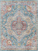 Lola Traditional Sky Blue Area Rug