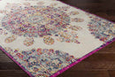 Hooghout Traditional Bright Pink Area Rug