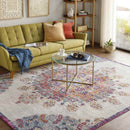 Hooghout Traditional Bright Pink Area Rug