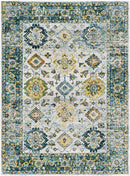 Huij Traditional Dark Green Area Rug