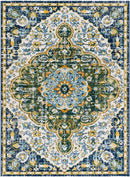 Horzik Traditional Dark Green Area Rug