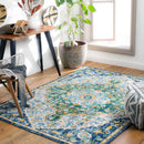 Horzik Traditional Dark Green Area Rug