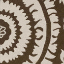 Kaathoven Traditional Dark Brown/Ivory Area Rug