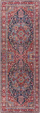 Linden Traditional Bright Red Area Rug