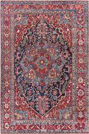 Linden Traditional Bright Red Area Rug