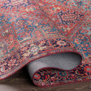 Looneind Traditional Dark Red Area Rug