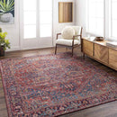 Looneind Traditional Dark Red Area Rug