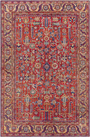 Loveren Traditional Bright Red Area Rug