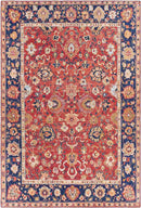 Maatsehei Traditional Bright Red Area Rug