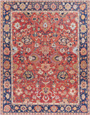 Maatsehei Traditional Bright Red Area Rug