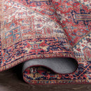 Medevoort Traditional Dark Red Area Rug