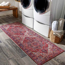 Medevoort Traditional Dark Red Area Rug