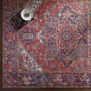 Medevoort Traditional Dark Red Area Rug