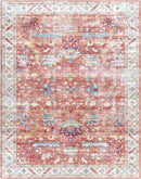Meeren Traditional Burnt Orange Area Rug
