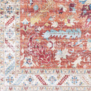 Meeren Traditional Burnt Orange Area Rug