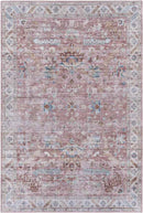 Meeren Traditional Pale Pink Area Rug