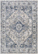 Tricht Traditional Dark Blue Area Rug