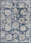 Mosbulten Traditional Navy Area Rug