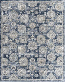 Mosbulten Traditional Navy Area Rug
