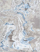 Riel Modern Dark Blue Area Rug