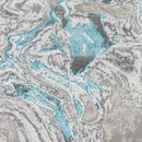 Riel Modern Teal Area Rug