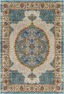 Vaareind Traditional Teal Area Rug