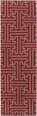 Zuiderrot Modern Dark Red Area Rug