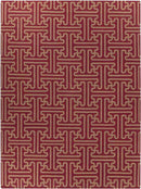 Zuiderrot Modern Dark Red Area Rug