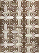 Zuiderrot Modern Dark Brown Area Rug