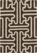 Zuiderrot Modern Brown Area Rug