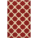 Rhenoy Modern Dark Red Area Rug
