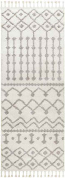 Rocky Ripple Bohemian/Global Pale White Area Rug