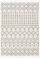 Rocky Ripple Bohemian/Global Pale White Area Rug