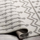 Rocky Ripple Bohemian/Global Pale White Area Rug
