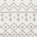 Rocky Ripple Bohemian/Global Pale White Area Rug