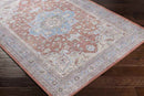 North Pekin Traditional Dark Brown Washable Area Rug