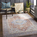 North Pekin Traditional Dark Brown Washable Area Rug