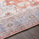 North Pekin Traditional Dark Brown Washable Area Rug