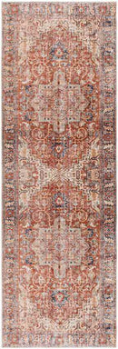 Vernon Hills Traditional Burnt Orange Washable Area Rug