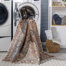Villa Grove Traditional Tan Washable Area Rug