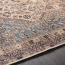 Villa Grove Traditional Tan Washable Area Rug