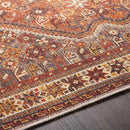 West Brooklyn Traditional Burnt Orange Washable Area Rug