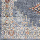 Rock Traditional Pale Blue Area Rug