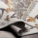 Rock Island Traditional Burnt Orange Area Rug