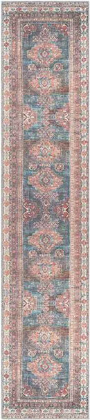 McCordsville Traditional Coral Washable Area Rug