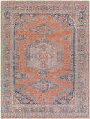 Mackey Traditional Burnt Orange Washable Area Rug