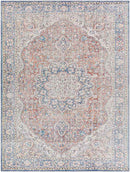 Macy Traditional Rust Washable Area Rug