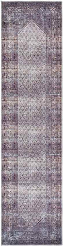 Hayri Traditional Plum Washable Area Rug