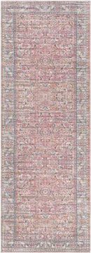 Mauckport Traditional Coral Washable Area Rug