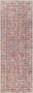Mecca Traditional Dark Coral Washable Area Rug
